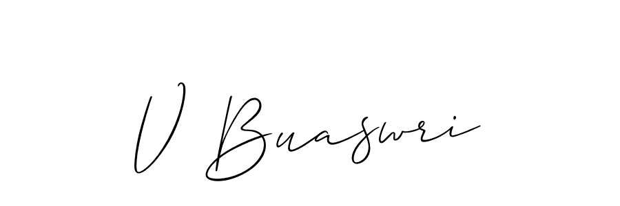 Make a short V Buaswri signature style. Manage your documents anywhere anytime using Allison_Script. Create and add eSignatures, submit forms, share and send files easily. V Buaswri signature style 2 images and pictures png