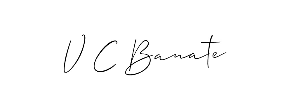 Best and Professional Signature Style for V C Banate. Allison_Script Best Signature Style Collection. V C Banate signature style 2 images and pictures png