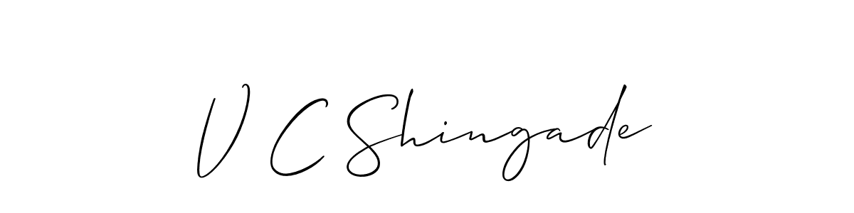Check out images of Autograph of V C Shingade name. Actor V C Shingade Signature Style. Allison_Script is a professional sign style online. V C Shingade signature style 2 images and pictures png
