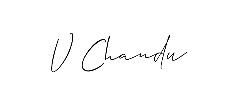 Make a beautiful signature design for name V Chandu. Use this online signature maker to create a handwritten signature for free. V Chandu signature style 2 images and pictures png