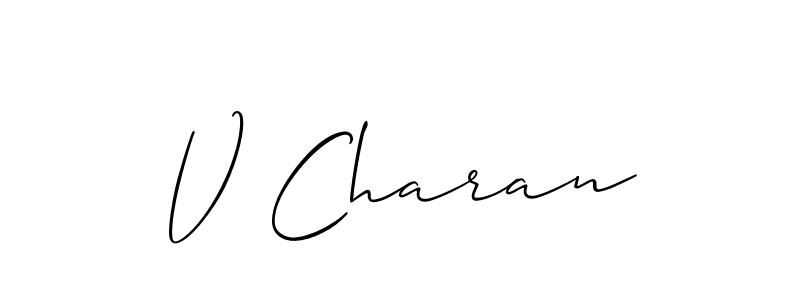 It looks lik you need a new signature style for name V Charan. Design unique handwritten (Allison_Script) signature with our free signature maker in just a few clicks. V Charan signature style 2 images and pictures png