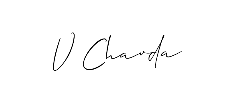 Once you've used our free online signature maker to create your best signature Allison_Script style, it's time to enjoy all of the benefits that V Chavda name signing documents. V Chavda signature style 2 images and pictures png