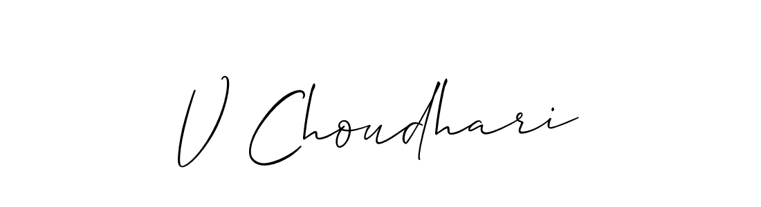 It looks lik you need a new signature style for name V Choudhari. Design unique handwritten (Allison_Script) signature with our free signature maker in just a few clicks. V Choudhari signature style 2 images and pictures png