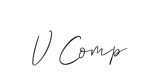 This is the best signature style for the V Comp name. Also you like these signature font (Allison_Script). Mix name signature. V Comp signature style 2 images and pictures png