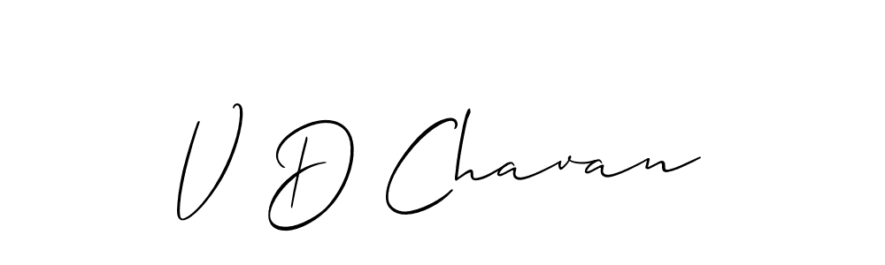 Design your own signature with our free online signature maker. With this signature software, you can create a handwritten (Allison_Script) signature for name V D Chavan. V D Chavan signature style 2 images and pictures png