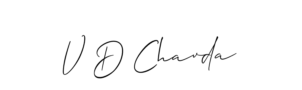 You can use this online signature creator to create a handwritten signature for the name V D Chavda. This is the best online autograph maker. V D Chavda signature style 2 images and pictures png