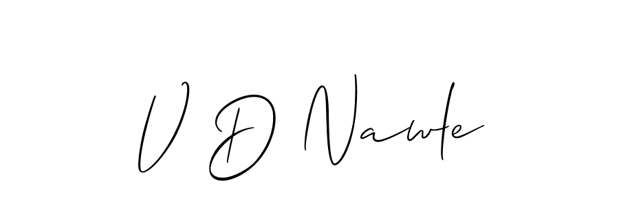 Make a beautiful signature design for name V D Nawle. Use this online signature maker to create a handwritten signature for free. V D Nawle signature style 2 images and pictures png