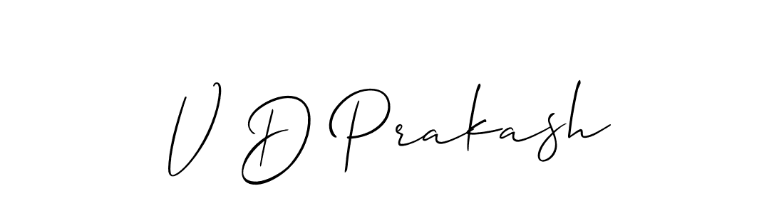 Make a beautiful signature design for name V D Prakash. Use this online signature maker to create a handwritten signature for free. V D Prakash signature style 2 images and pictures png