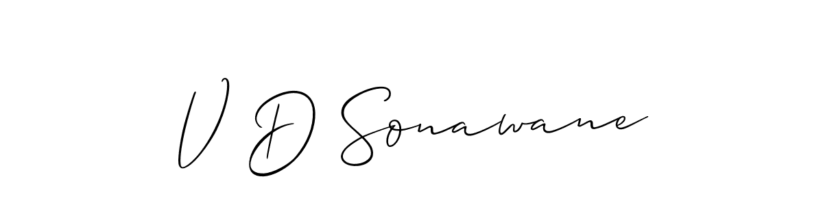 Make a short V D Sonawane signature style. Manage your documents anywhere anytime using Allison_Script. Create and add eSignatures, submit forms, share and send files easily. V D Sonawane signature style 2 images and pictures png