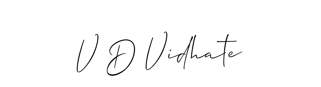 How to Draw V D Vidhate signature style? Allison_Script is a latest design signature styles for name V D Vidhate. V D Vidhate signature style 2 images and pictures png