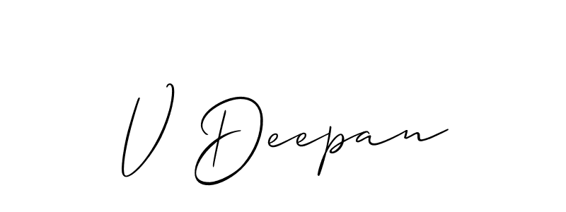 Here are the top 10 professional signature styles for the name V Deepan. These are the best autograph styles you can use for your name. V Deepan signature style 2 images and pictures png