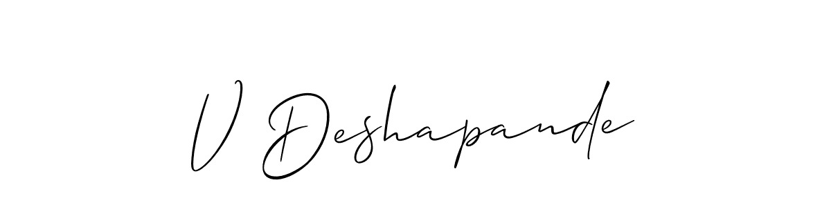 Here are the top 10 professional signature styles for the name V Deshapande. These are the best autograph styles you can use for your name. V Deshapande signature style 2 images and pictures png