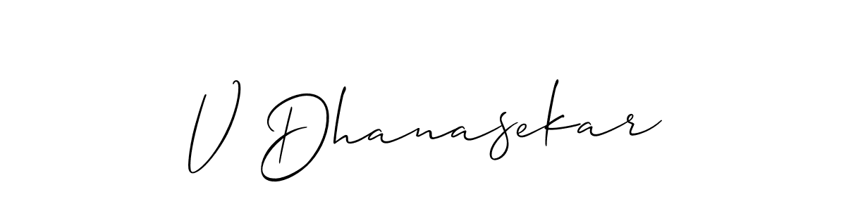 Make a beautiful signature design for name V Dhanasekar. Use this online signature maker to create a handwritten signature for free. V Dhanasekar signature style 2 images and pictures png