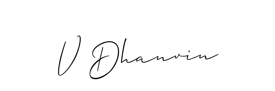 Check out images of Autograph of V Dhanvin name. Actor V Dhanvin Signature Style. Allison_Script is a professional sign style online. V Dhanvin signature style 2 images and pictures png