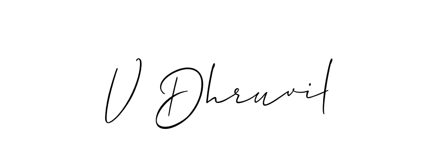 V Dhruvil stylish signature style. Best Handwritten Sign (Allison_Script) for my name. Handwritten Signature Collection Ideas for my name V Dhruvil. V Dhruvil signature style 2 images and pictures png