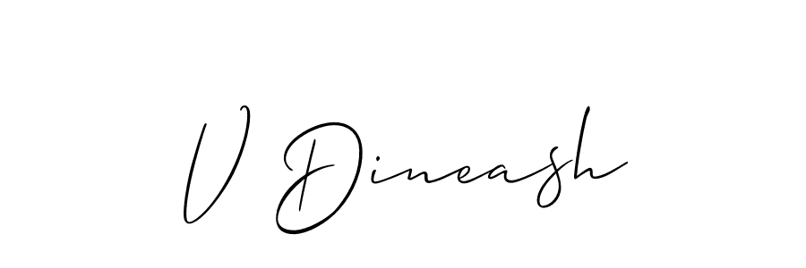Check out images of Autograph of V Dineash name. Actor V Dineash Signature Style. Allison_Script is a professional sign style online. V Dineash signature style 2 images and pictures png