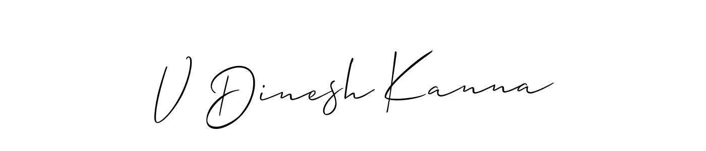 Make a beautiful signature design for name V Dinesh Kanna. Use this online signature maker to create a handwritten signature for free. V Dinesh Kanna signature style 2 images and pictures png