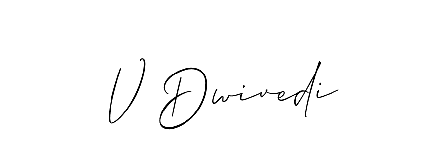 Similarly Allison_Script is the best handwritten signature design. Signature creator online .You can use it as an online autograph creator for name V Dwivedi. V Dwivedi signature style 2 images and pictures png