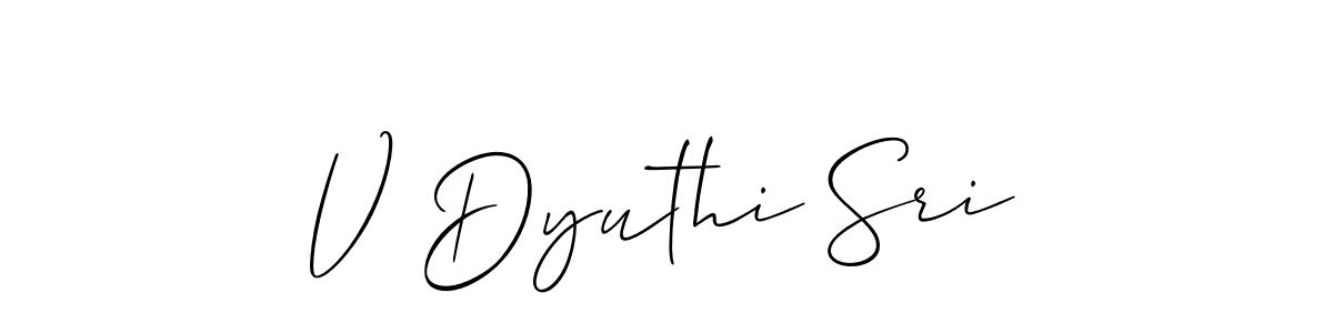 Once you've used our free online signature maker to create your best signature Allison_Script style, it's time to enjoy all of the benefits that V Dyuthi Sri name signing documents. V Dyuthi Sri signature style 2 images and pictures png
