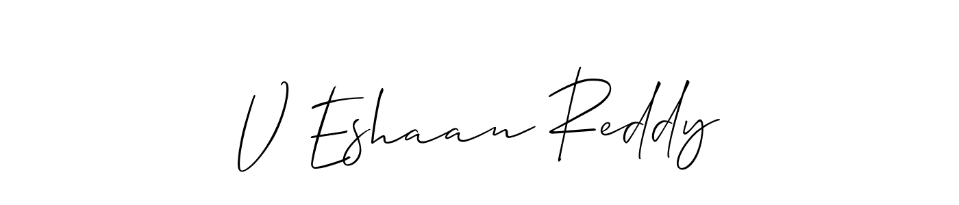 Use a signature maker to create a handwritten signature online. With this signature software, you can design (Allison_Script) your own signature for name V Eshaan Reddy. V Eshaan Reddy signature style 2 images and pictures png