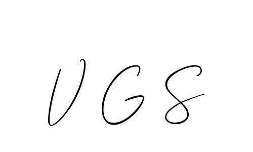 It looks lik you need a new signature style for name V G S. Design unique handwritten (Allison_Script) signature with our free signature maker in just a few clicks. V G S signature style 2 images and pictures png