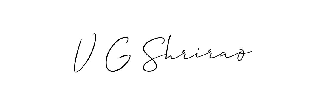 Once you've used our free online signature maker to create your best signature Allison_Script style, it's time to enjoy all of the benefits that V G Shrirao name signing documents. V G Shrirao signature style 2 images and pictures png