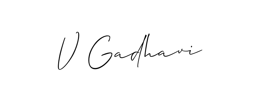 You can use this online signature creator to create a handwritten signature for the name V Gadhavi. This is the best online autograph maker. V Gadhavi signature style 2 images and pictures png