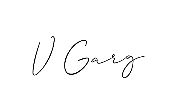 V Garg stylish signature style. Best Handwritten Sign (Allison_Script) for my name. Handwritten Signature Collection Ideas for my name V Garg. V Garg signature style 2 images and pictures png