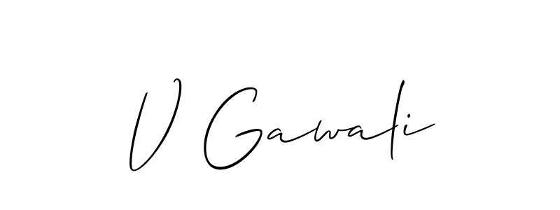 V Gawali stylish signature style. Best Handwritten Sign (Allison_Script) for my name. Handwritten Signature Collection Ideas for my name V Gawali. V Gawali signature style 2 images and pictures png