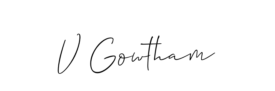 You can use this online signature creator to create a handwritten signature for the name V Gowtham. This is the best online autograph maker. V Gowtham signature style 2 images and pictures png