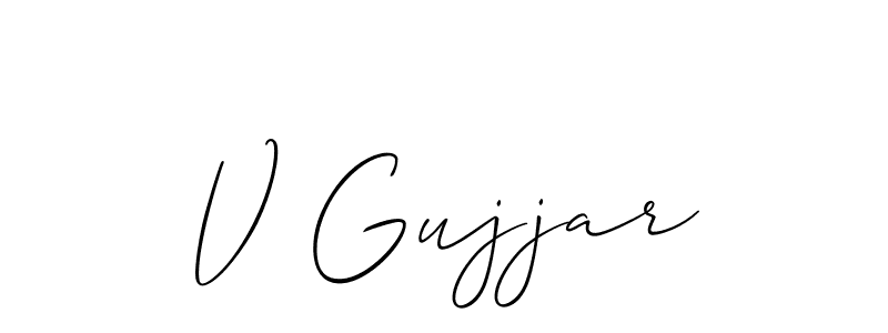 Make a beautiful signature design for name V Gujjar. Use this online signature maker to create a handwritten signature for free. V Gujjar signature style 2 images and pictures png