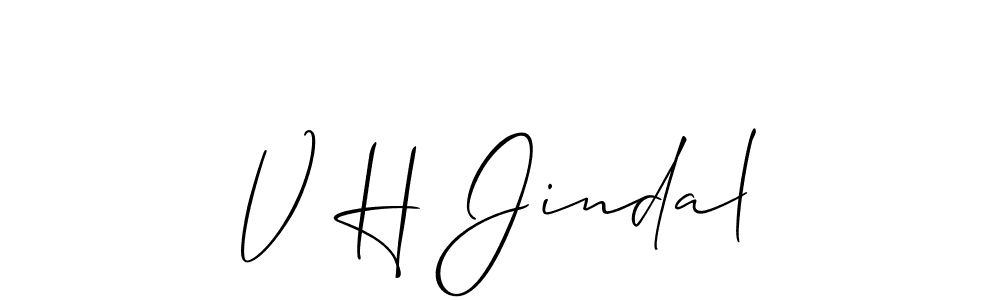 Make a short V H Jindal signature style. Manage your documents anywhere anytime using Allison_Script. Create and add eSignatures, submit forms, share and send files easily. V H Jindal signature style 2 images and pictures png