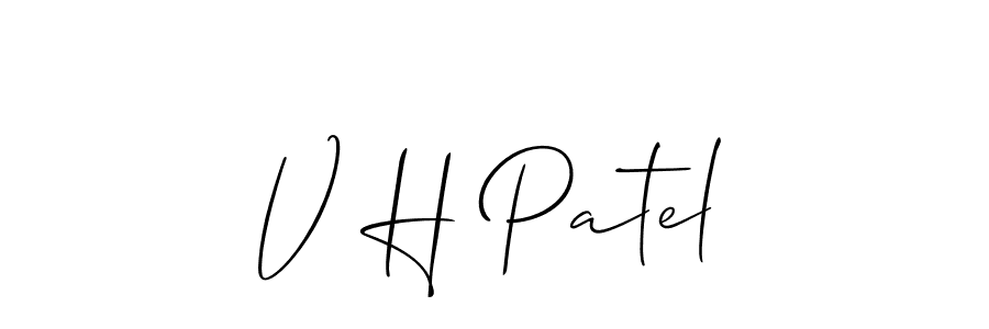 Here are the top 10 professional signature styles for the name V H Patel. These are the best autograph styles you can use for your name. V H Patel signature style 2 images and pictures png