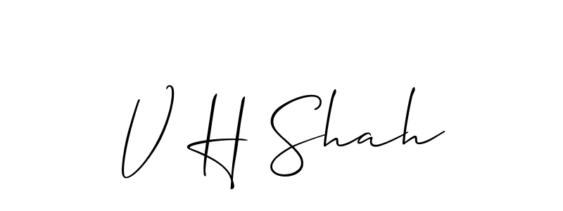 How to Draw V H Shah signature style? Allison_Script is a latest design signature styles for name V H Shah. V H Shah signature style 2 images and pictures png