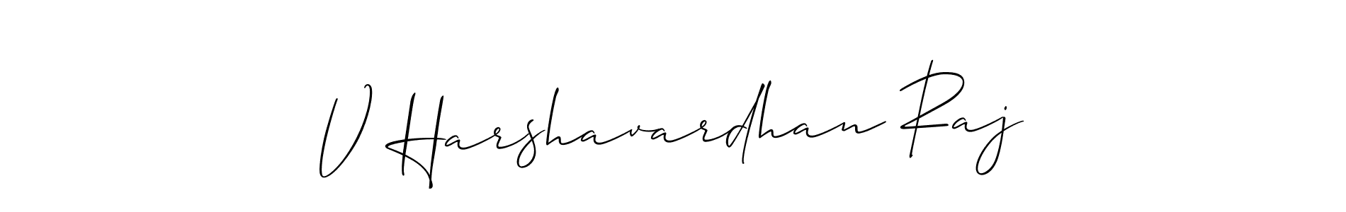 Create a beautiful signature design for name V Harshavardhan Raj. With this signature (Allison_Script) fonts, you can make a handwritten signature for free. V Harshavardhan Raj signature style 2 images and pictures png