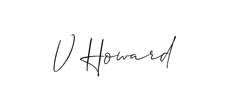 Similarly Allison_Script is the best handwritten signature design. Signature creator online .You can use it as an online autograph creator for name V Howard. V Howard signature style 2 images and pictures png