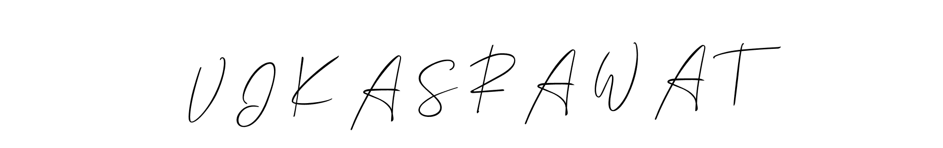 Also You can easily find your signature by using the search form. We will create V I K A S R A W A T name handwritten signature images for you free of cost using Allison_Script sign style. V I K A S R A W A T signature style 2 images and pictures png