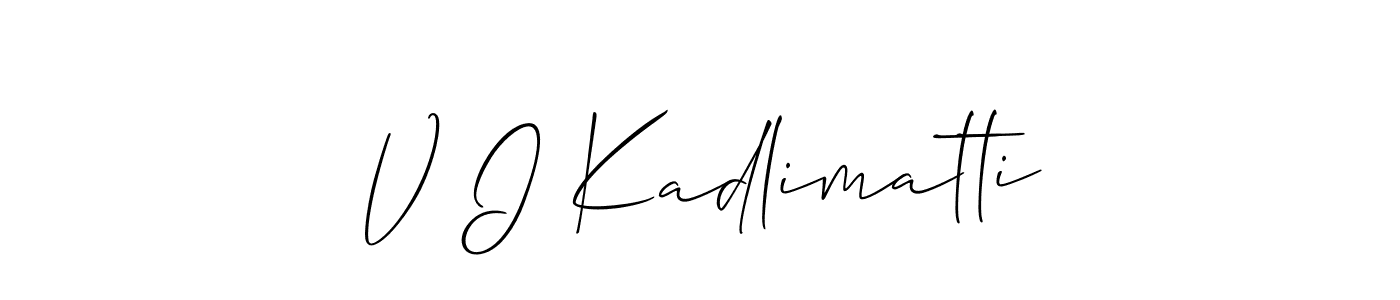 V I Kadlimatti stylish signature style. Best Handwritten Sign (Allison_Script) for my name. Handwritten Signature Collection Ideas for my name V I Kadlimatti. V I Kadlimatti signature style 2 images and pictures png