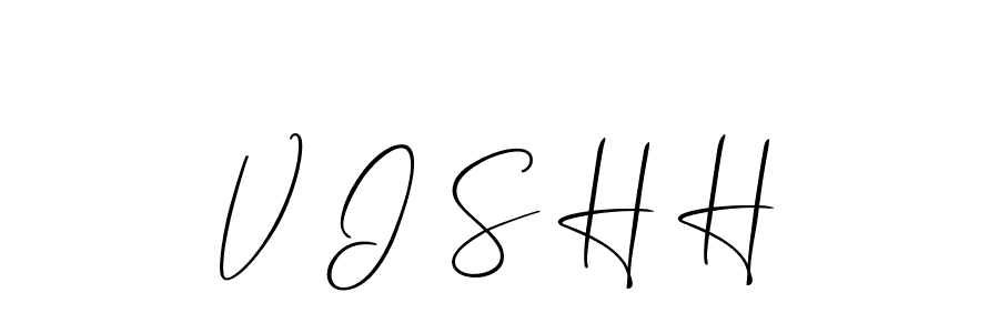 How to make V I S H H signature? Allison_Script is a professional autograph style. Create handwritten signature for V I S H H name. V I S H H signature style 2 images and pictures png