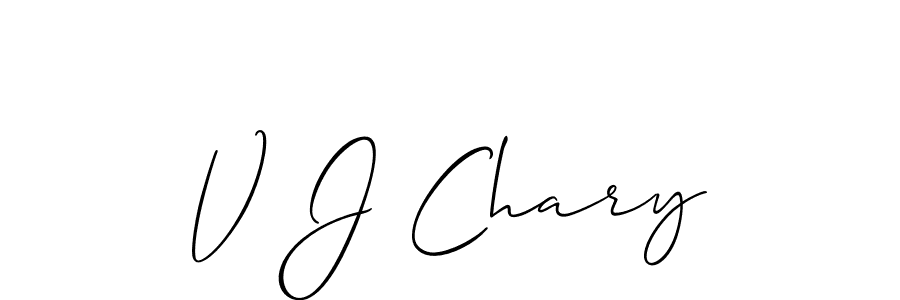 Also we have V J Chary name is the best signature style. Create professional handwritten signature collection using Allison_Script autograph style. V J Chary signature style 2 images and pictures png