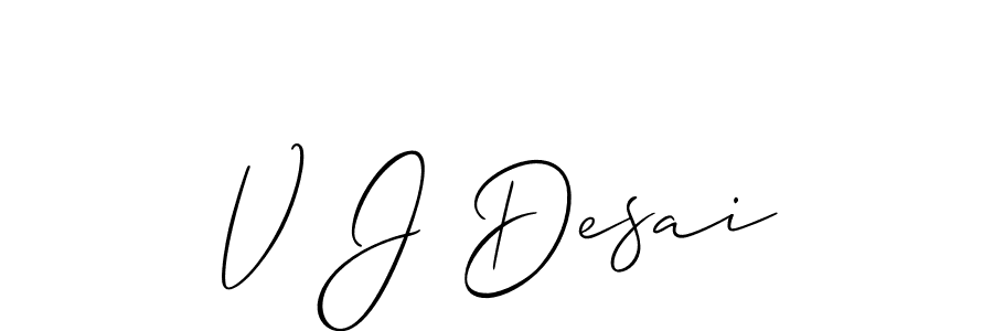 It looks lik you need a new signature style for name V J Desai. Design unique handwritten (Allison_Script) signature with our free signature maker in just a few clicks. V J Desai signature style 2 images and pictures png