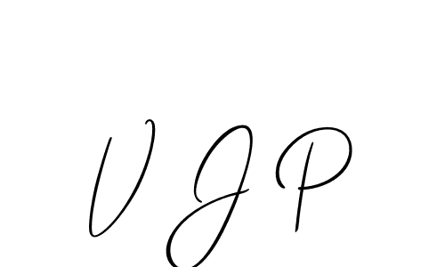 Use a signature maker to create a handwritten signature online. With this signature software, you can design (Allison_Script) your own signature for name V J P. V J P signature style 2 images and pictures png