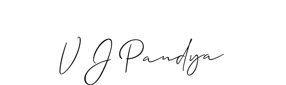 V J Pandya stylish signature style. Best Handwritten Sign (Allison_Script) for my name. Handwritten Signature Collection Ideas for my name V J Pandya. V J Pandya signature style 2 images and pictures png