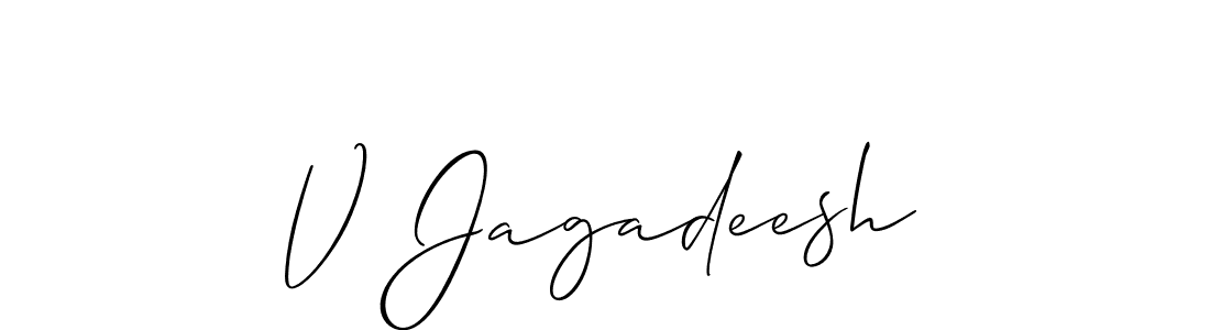 V Jagadeesh stylish signature style. Best Handwritten Sign (Allison_Script) for my name. Handwritten Signature Collection Ideas for my name V Jagadeesh. V Jagadeesh signature style 2 images and pictures png