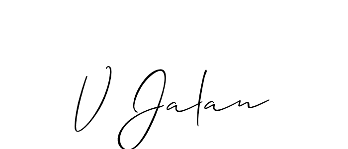 How to make V Jalan name signature. Use Allison_Script style for creating short signs online. This is the latest handwritten sign. V Jalan signature style 2 images and pictures png