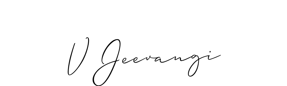 Best and Professional Signature Style for V Jeevangi. Allison_Script Best Signature Style Collection. V Jeevangi signature style 2 images and pictures png