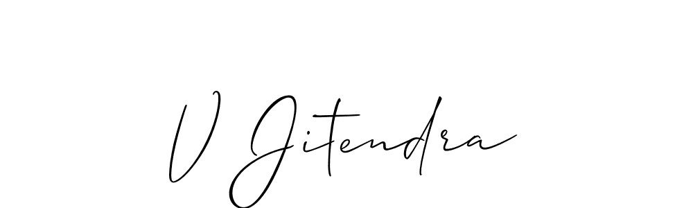 You can use this online signature creator to create a handwritten signature for the name V Jitendra. This is the best online autograph maker. V Jitendra signature style 2 images and pictures png