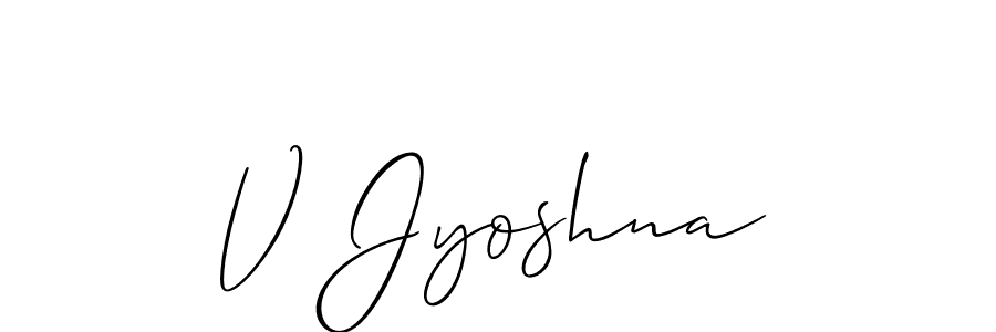 This is the best signature style for the V Jyoshna name. Also you like these signature font (Allison_Script). Mix name signature. V Jyoshna signature style 2 images and pictures png