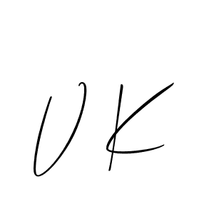 Make a beautiful signature design for name V K. Use this online signature maker to create a handwritten signature for free. V K signature style 2 images and pictures png