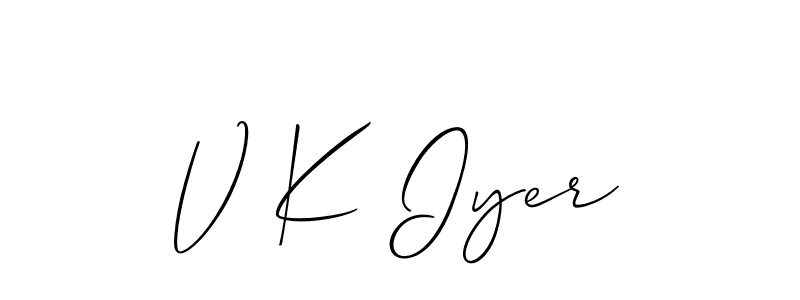 Once you've used our free online signature maker to create your best signature Allison_Script style, it's time to enjoy all of the benefits that V K Iyer name signing documents. V K Iyer signature style 2 images and pictures png